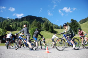 Moutain biking on our last day!